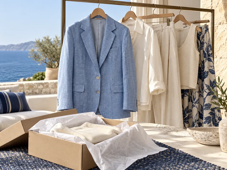 Moda de lino preparada para una tienda online